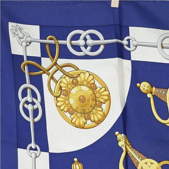 Authentic Hermes Cliquetis Carre 90 Scarf Multicolour 100% Silk Vintage - Picture 9 of 15